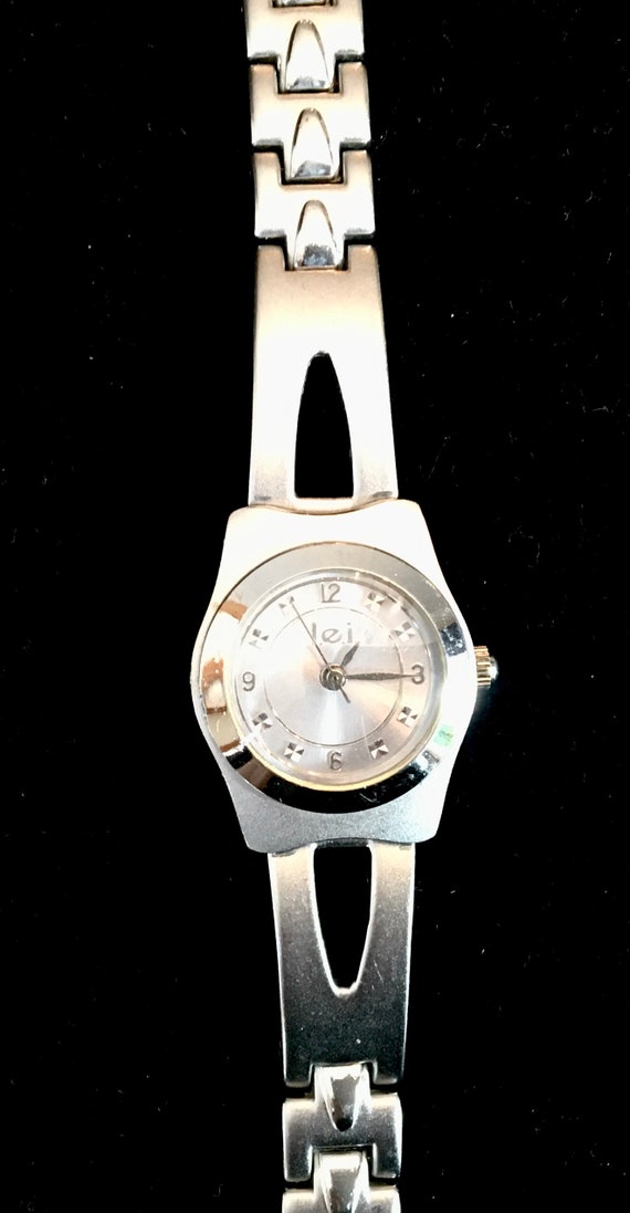 VTG Ladies l.e.i. Battery Powered Silver Tone Wrist Watch, C1990s 