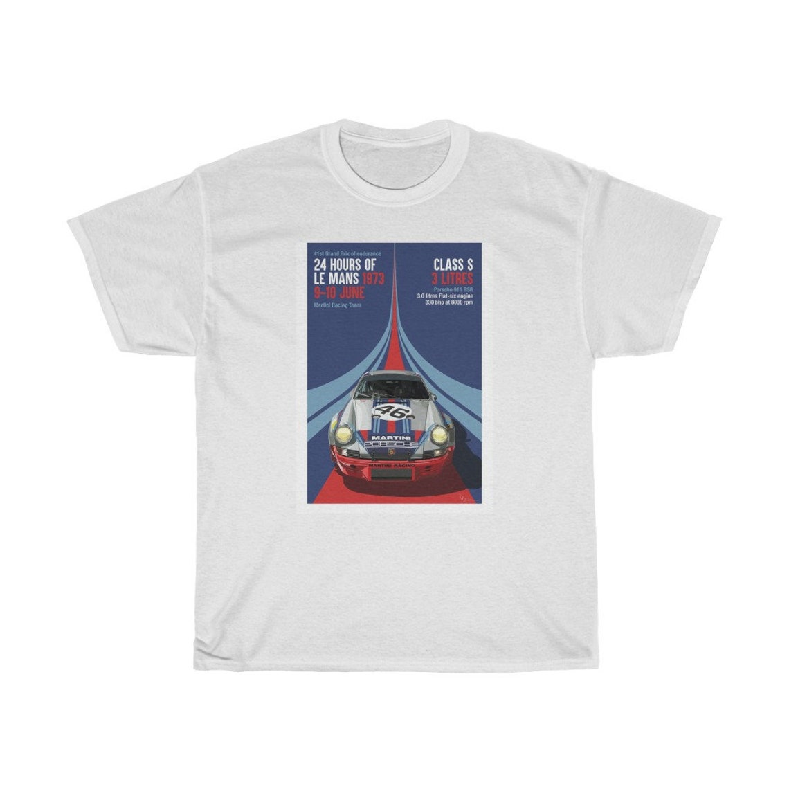Porsche Martini Racing tshirt tee Etsy
