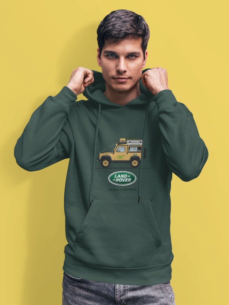 Land Rover Defender Hoodie 90 Camel Trophy Car Guys Gift, Car Lovers T ...