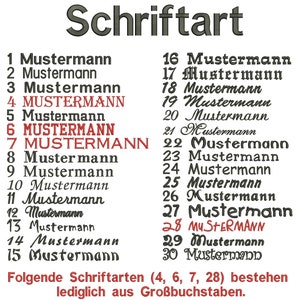 Namensschild gestickt bestickt mit Wunschtext / Aufnäher / Aufbügler / Filzstoff / Gestickt Bild 4