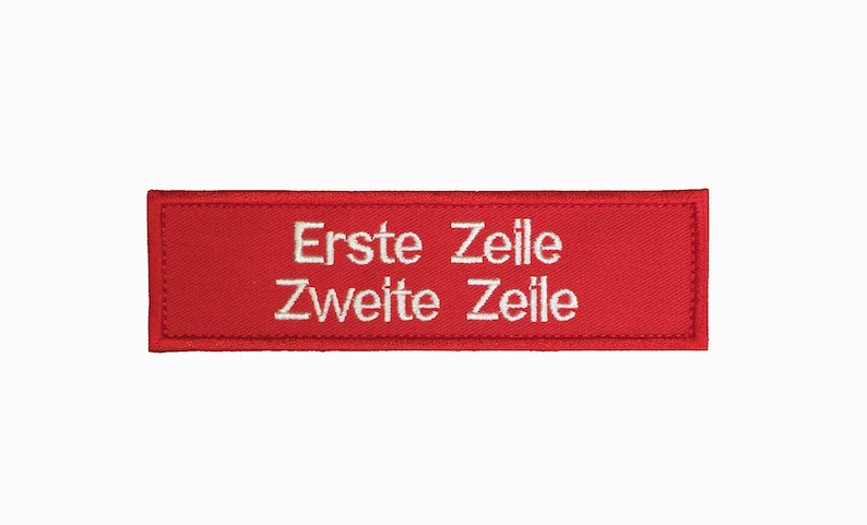 Namensschild Gestickt mit Wunschtext / mit Klett / Personalisiert / bestickt / diverse Farben und Größen Bild 4