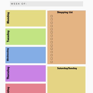 Weekly Meal Planner (Printable)