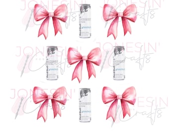 Bundle Coquette Pink Bows Energy Drink PNG, Sublimation Design (Digital File)