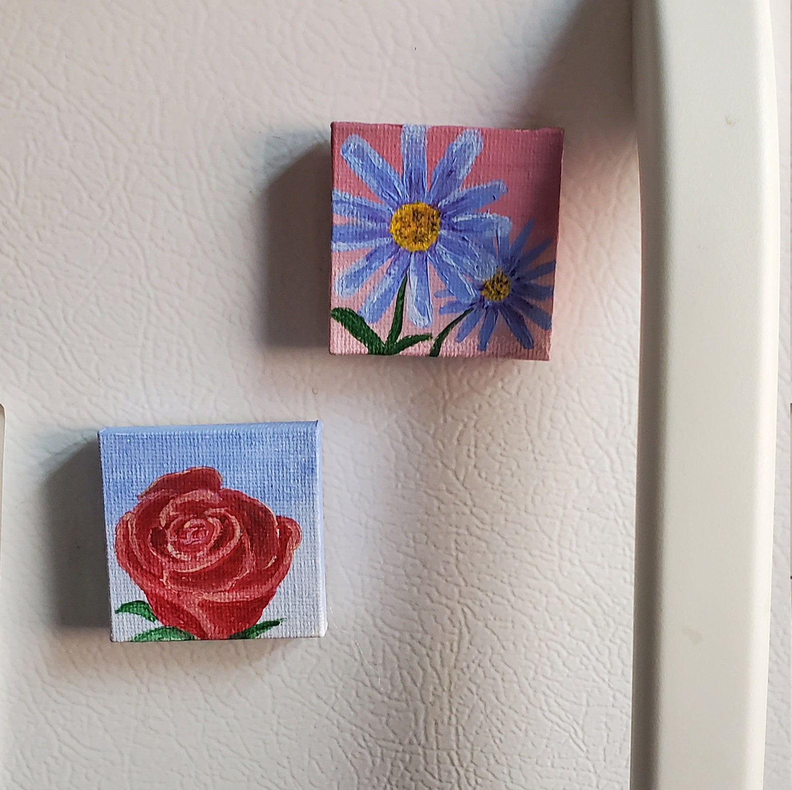 2 Set of Flower Fridge Etsy