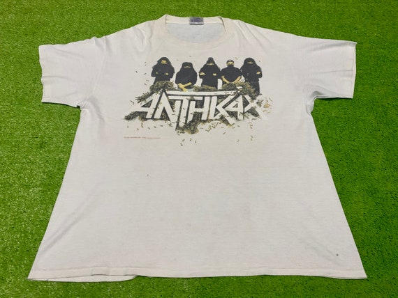 Vintage tshirt ANTHRAX 1991 Metallica slayer pinkf