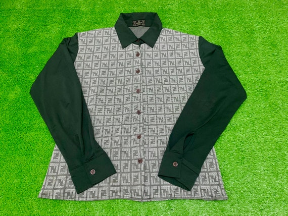 Vintage FENDI Monogram FF Logo shirt For Women