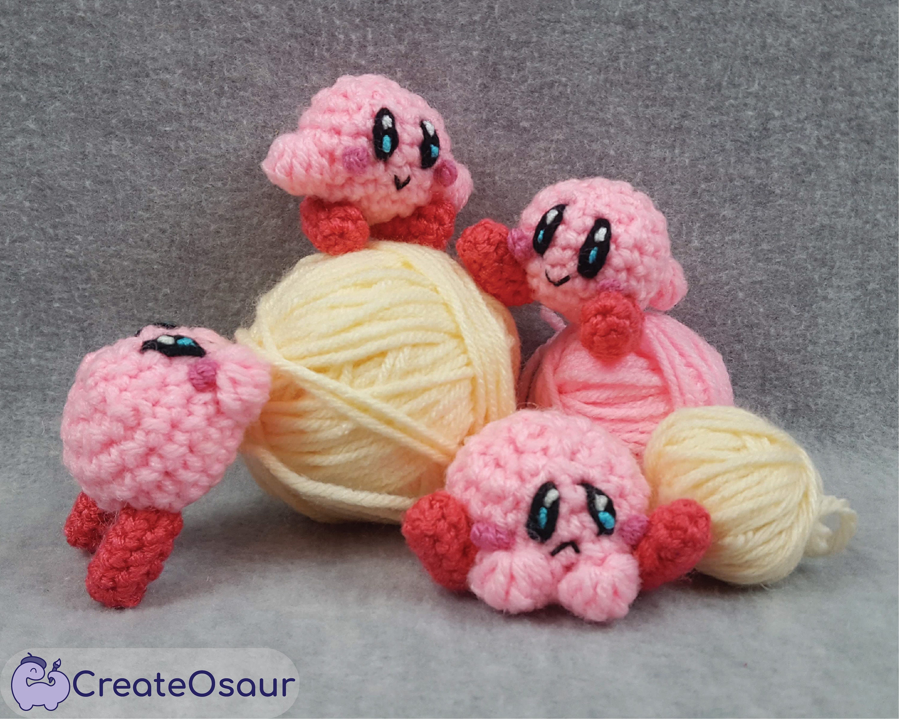 Mini Kirby Crochet/knit Plush Amigurumi Etsy
