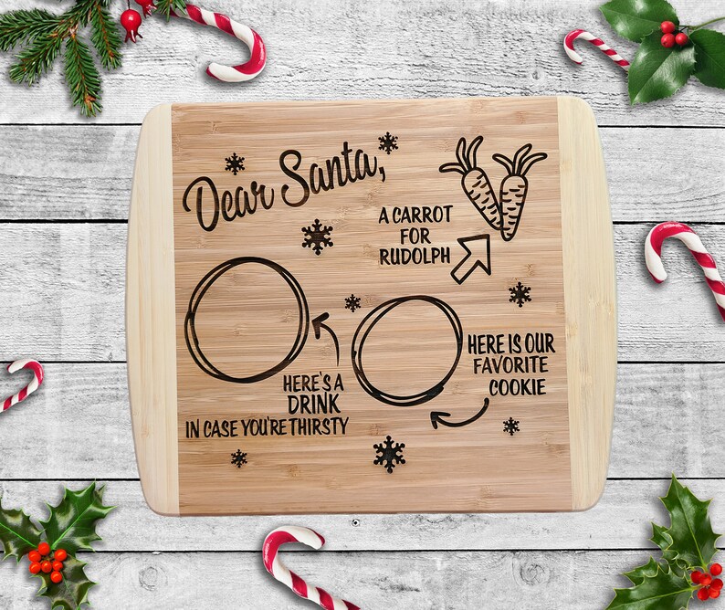 Personalized Dear Santa snack tray Etsy
