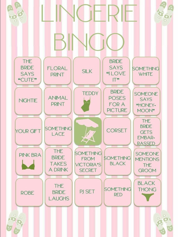 Bingo Beach Party Porn - Palm Beach Bachelorette Lingerie Shower Bingo - Etsy