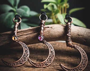 Sickle of Elune - Copper Pendant with antique finish