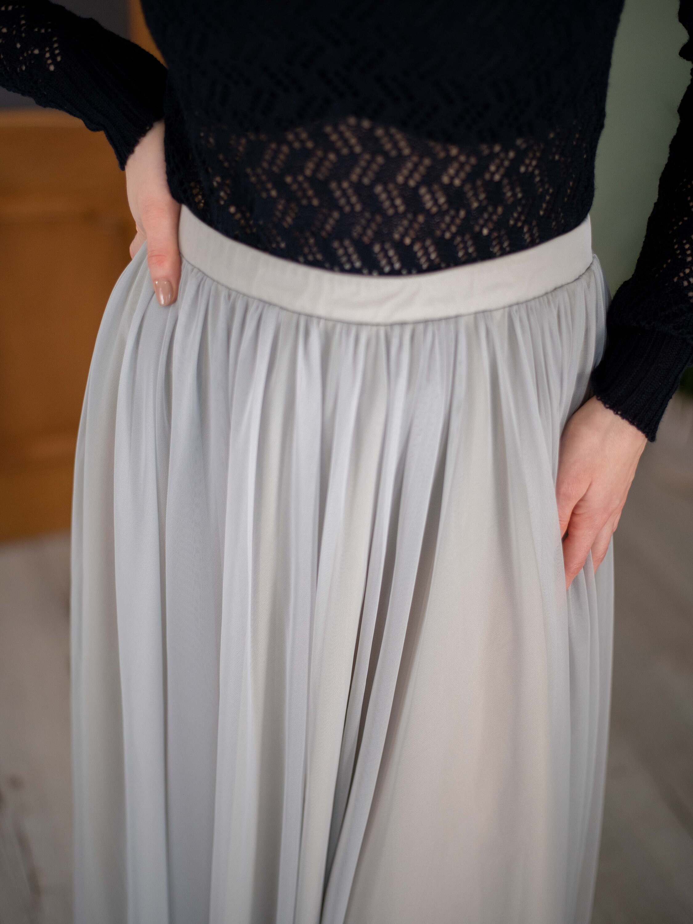 Light Gray Tutu Midi Tulle Skirt - Etsy