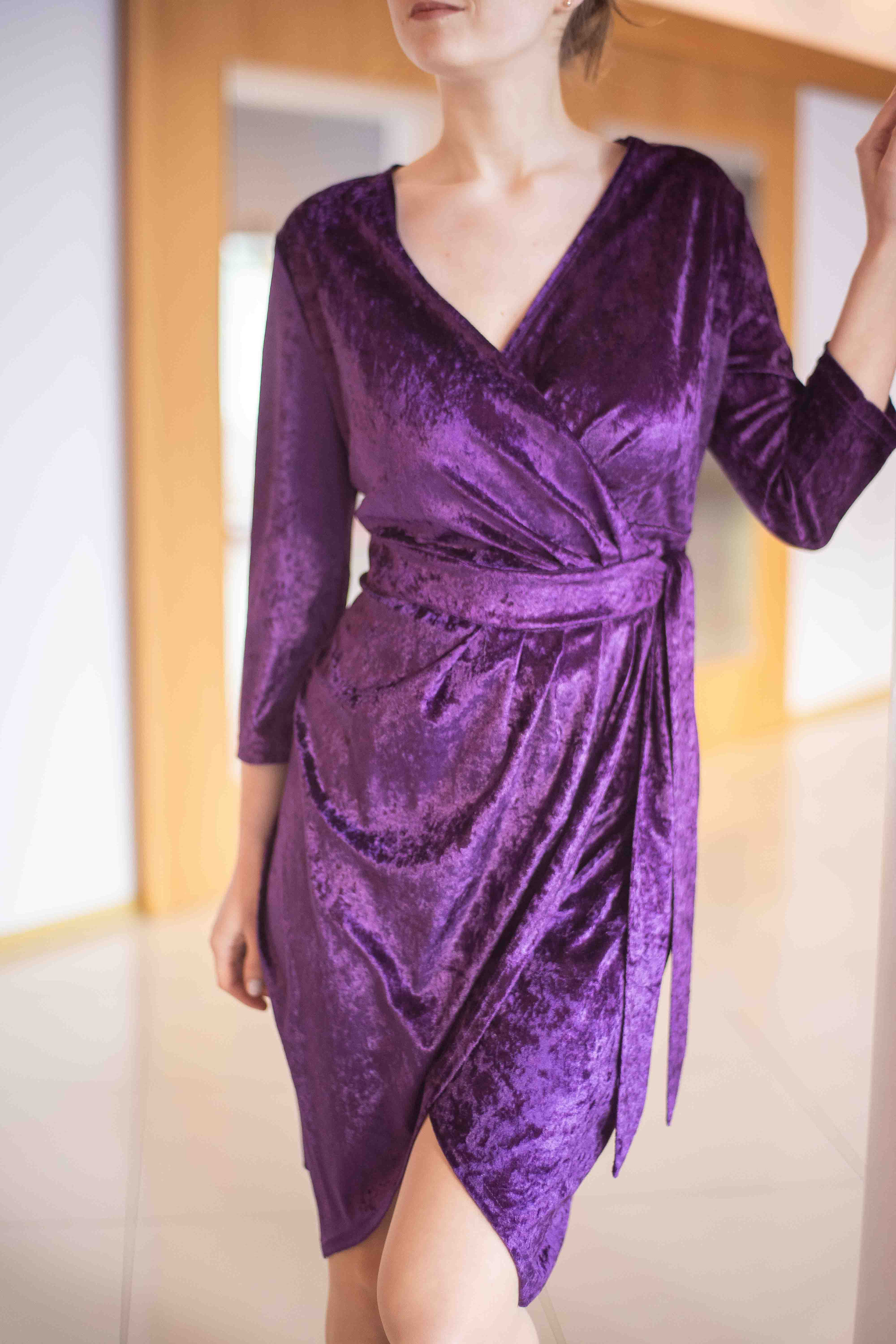 knee length dresses for ladies Rose Velvet Mini Dress – Wyllo main image 1