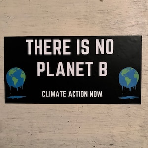 There is No Planet B Climate Change Climate Action Large Vinyl Sticker Bumper Sticker