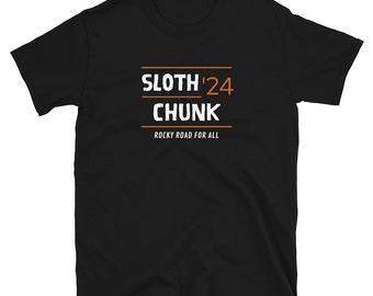 Goonies Sloth Chunk 2024 Rocky Road Short-Sleeve Unisex T-Shirt 80s Movies Halloween