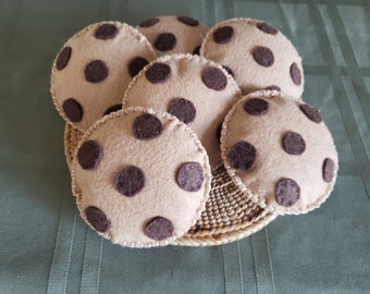 Felt Chocolate Chip Cookies | Pretend Play Food for Kids Kitchen