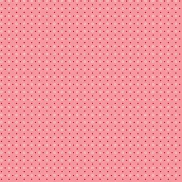 Polka Dot, CORAL, Bee Basics, Lori Holt, Riley Blake Designs, printed, cotton, quilting, fabric, C6405