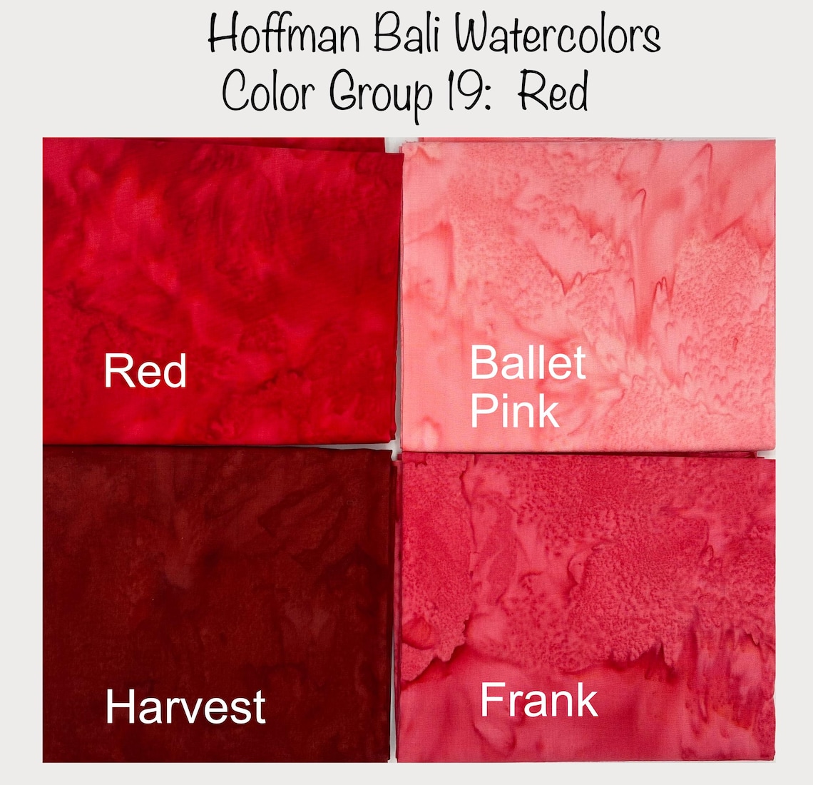 RED Color Group, Bali Watercolors by Hoffman - Etsy