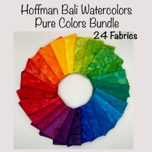 PURE COLORS-24 Bundle, Bali Watercolors by Hoffman, Pick from 4 lengths, dyed, batik, Style 1895