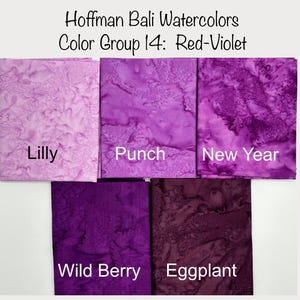 RED-VIOLET Color Group, Bali Watercolors by Hoffman