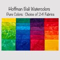 PURE COLORS, 24 Choices, Bali Watercolors by Hoffman, dyed, batik, Style 1895