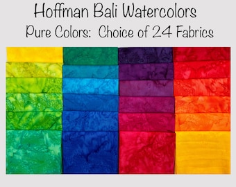 PURE COLORS, 24 Choices, Bali Watercolors by Hoffman, dyed, batik, Style 1895