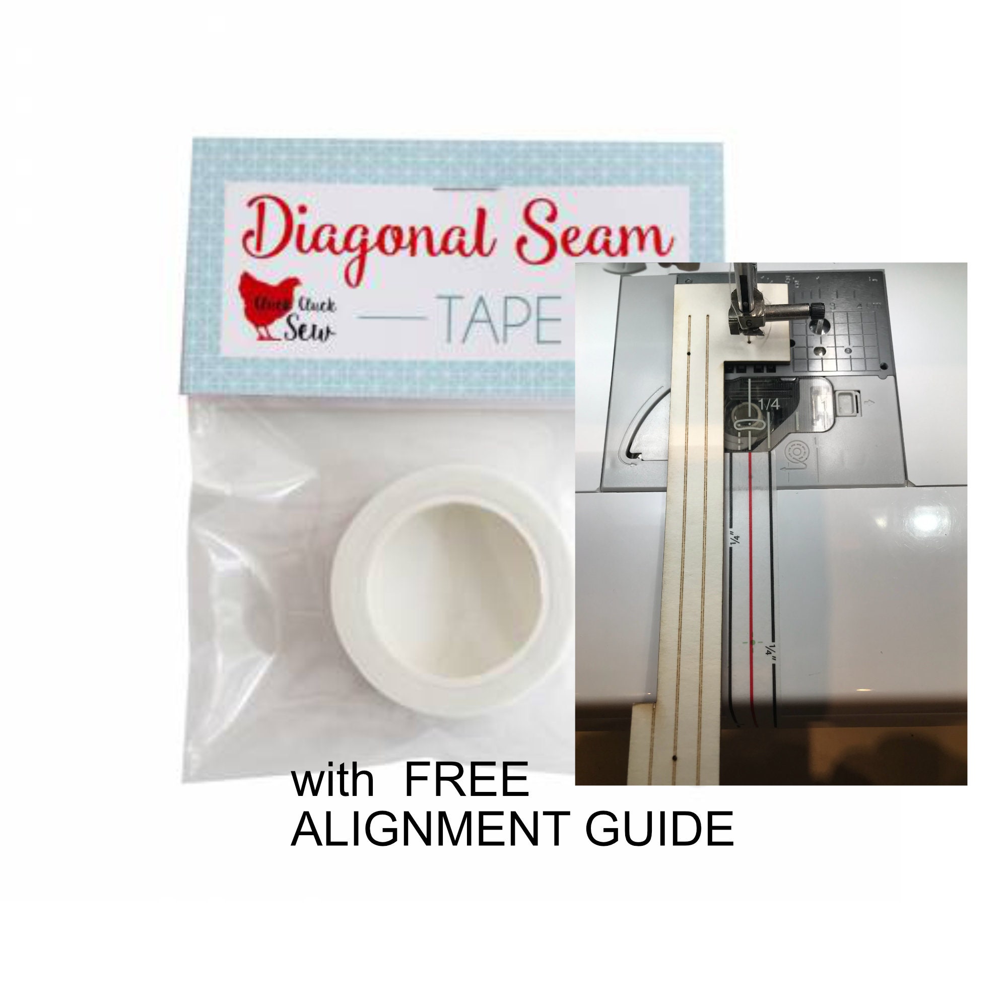  Cluck Cluck Sew Diagonal Seam Tape Basting, 2 Pack