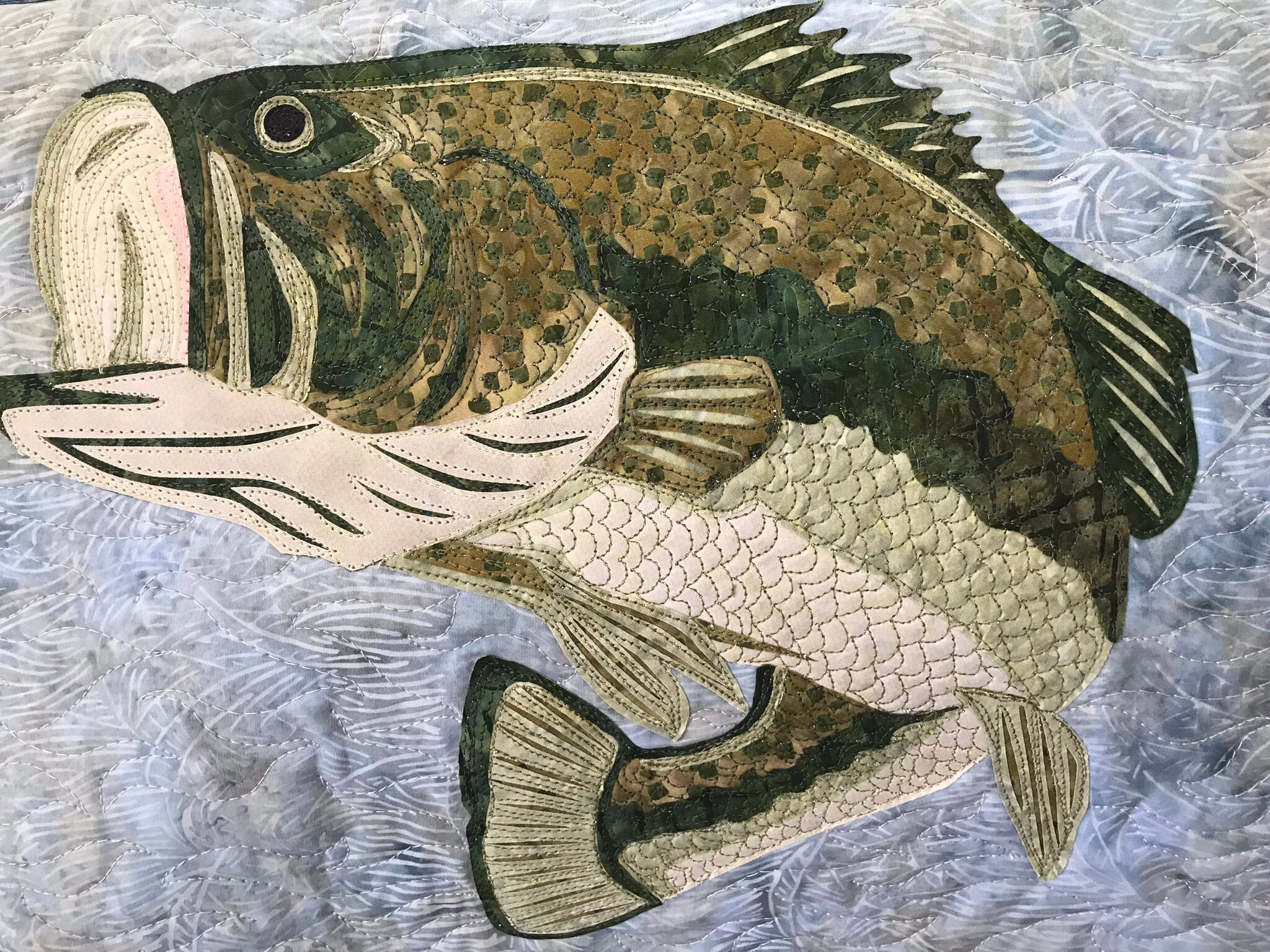 Largemouth Bass Quilt Kit and Appliqué Designs several kit Etsy