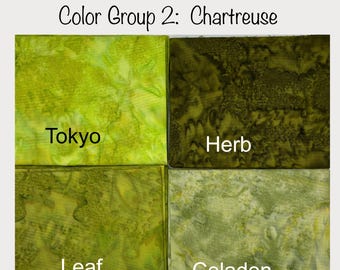 CHARTREUSE Color Group, Bali Watercolors by Hoffman