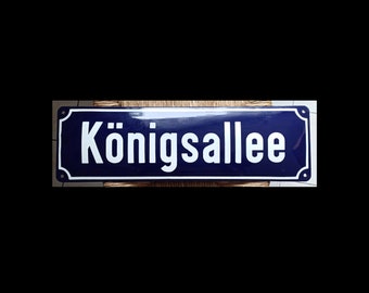 Street sign Koenigsallee enamel sign