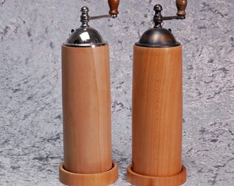 Upcycled spice mill, available individually or as a set for pepper and salt