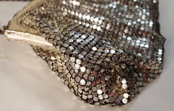 Antique Whiting & Davis Silver toned Mesh Handbag… - image 6