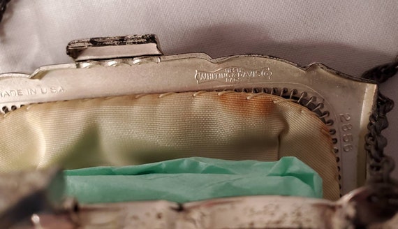 Antique Whiting & Davis Silver toned Mesh Handbag… - image 8