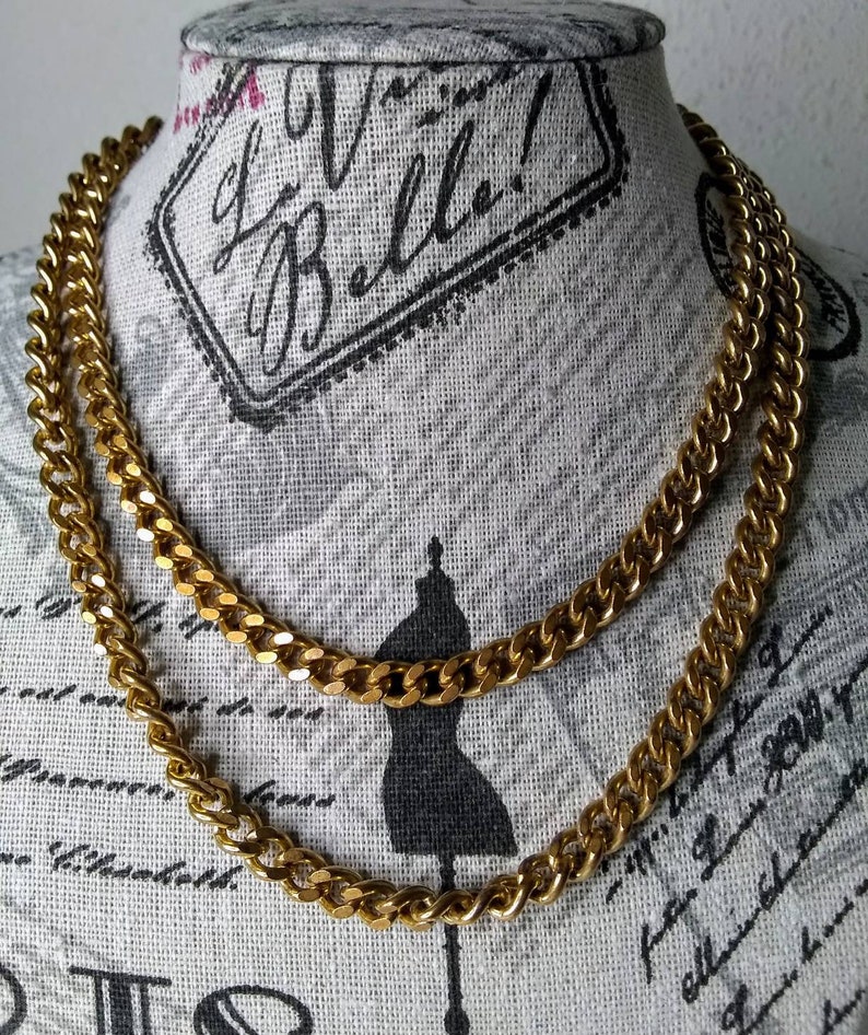 Great Retro Design Vintage 29 Miriam Haskell Heavy Gold Toned Brass Chain Necklace With Rare Slide Clasp Pat Free 3427691 Chains Necklaces Eatfreshandhealthy Com - Mom Baby Pendant Lwl