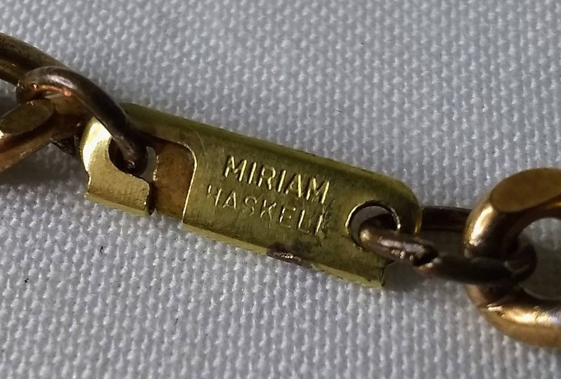 Great Retro Design Vintage 29 Miriam Haskell Heavy Gold Toned Brass Chain Necklace With Rare Slide Clasp Pat Free 3427691 Chains Necklaces Eatfreshandhealthy Com - Mom Baby Pendant Lwl