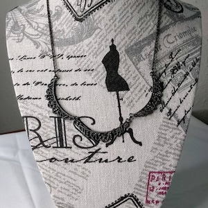 Elegant Signed Downton Abbey Edwardian Inspired Necklace - Dark Antiqued Filegree Metalwork, Great Collector&#39;s Necklace  + FREE SHIPPING!