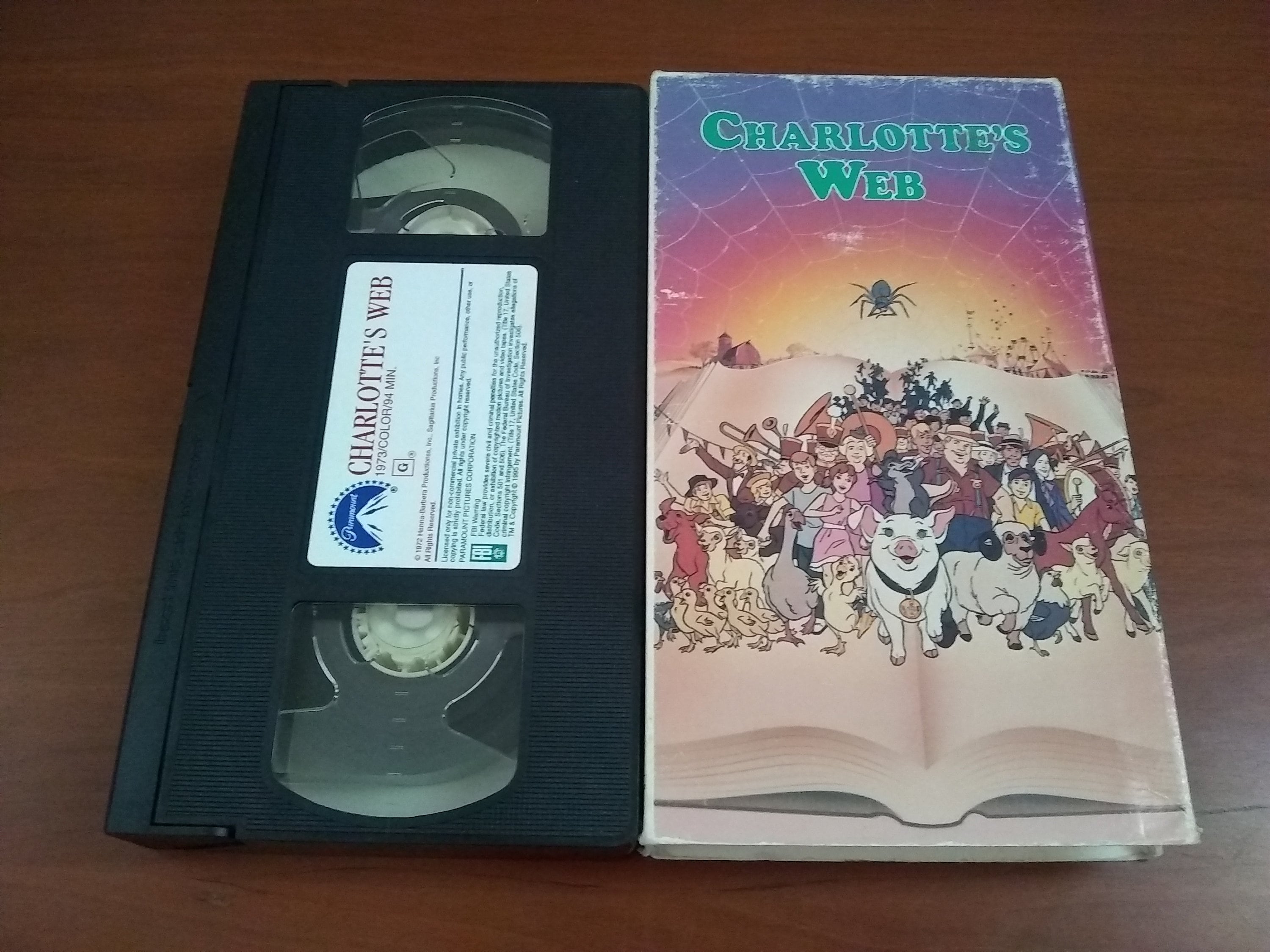 Charlotte's Web VHS Tape 1973 Classic Children's Movie Based on E.B ...