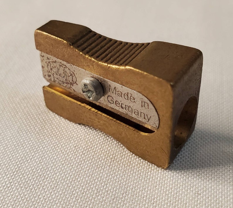 Vintage KUM Inox Germany Brass Pencil Sharpener Made in Germany, Artist
