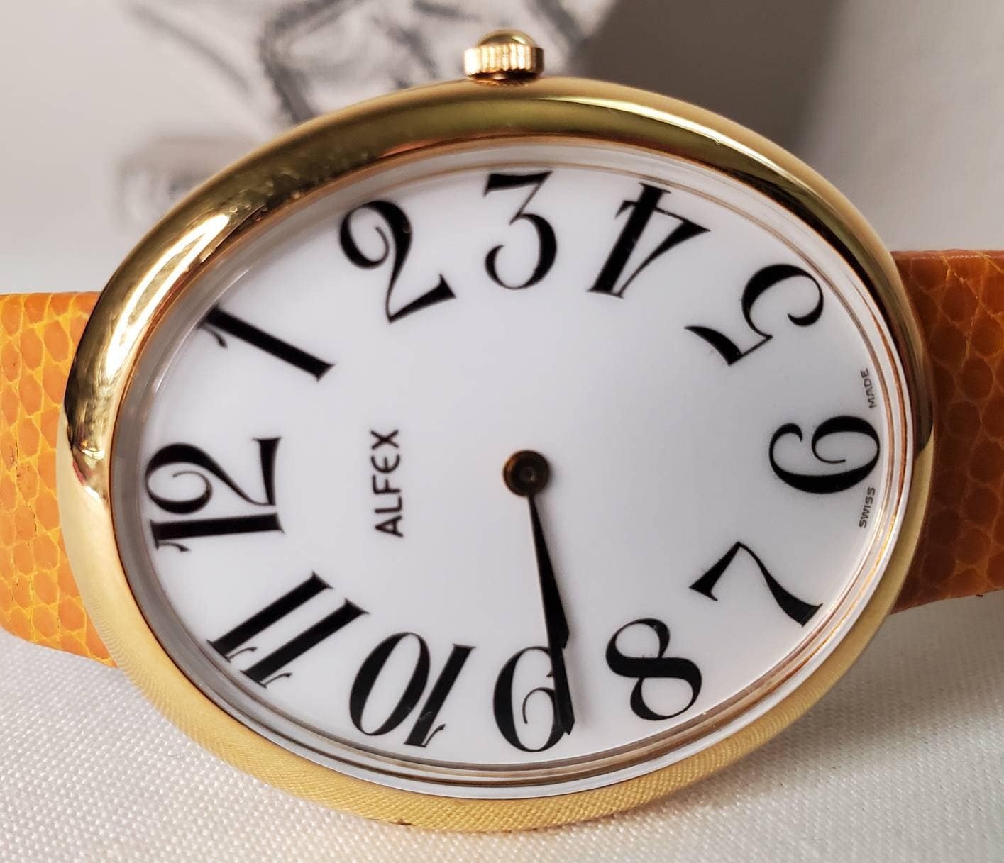 Rare Alfex Swiss Made Oval Gold toned Women's Wrist Watch - Etsy Österreich