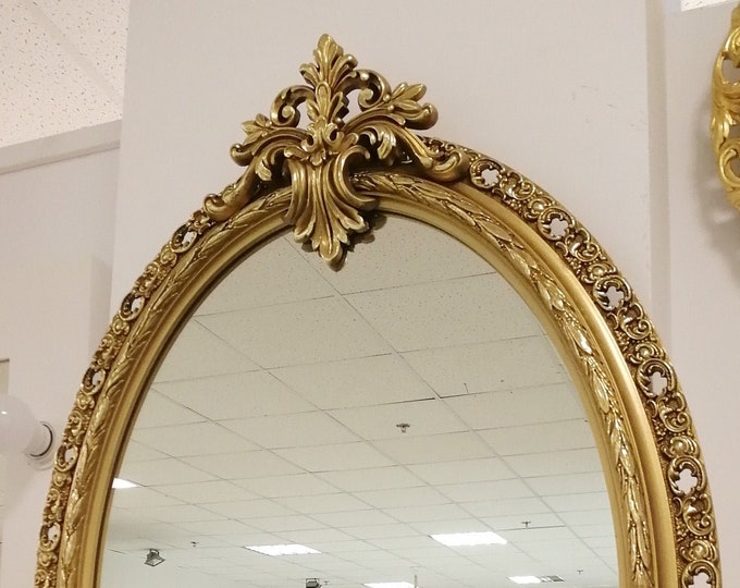 Ornate Antique Gold Wall Mirror, Wall Mirror Large, Wall Mirror Decor