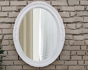 Decorative Wall Mirror, Vintage Hanging Mirrors for Bedroom Living-Room Dresser Decor, Oval Antique Gold, Baroque mirror, Rococo mirror
