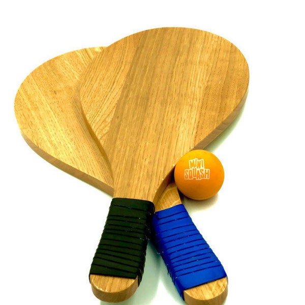 Set for beach tennis, Wood rackets, Frescobol, Paddles and 2 Balls Pickleball Rackets Game for Kids and Adults, Wood pickleball paddle set