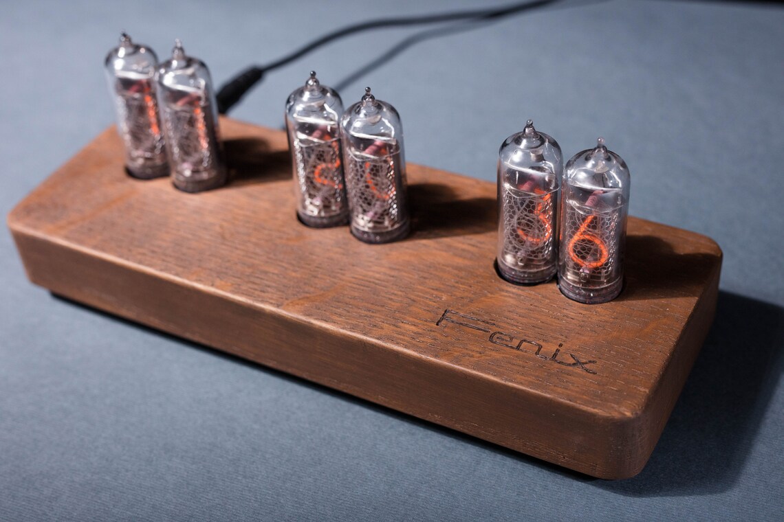 Clock on Vacuum Tubes Indicators IN14 Tubes Clock With 6 Etsy