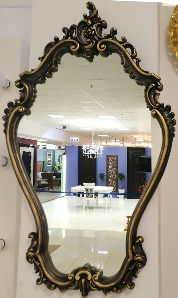 Ornate Antique Gold Wall Mirror Wall Mirror Large Wall Etsy