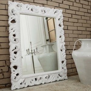 Decorative Wall Mirror, Vintage Hanging Mirrors for Bedroom Living-Room Dresser Decor, Oval Antique Gold, Baroque mirror, Rococo mirror