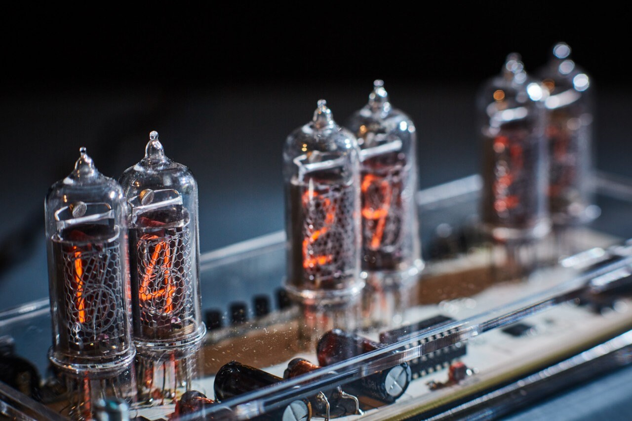 Clock on Vacuum Tubes Indicators IN-14 Tubes Clock With 6 - Etsy