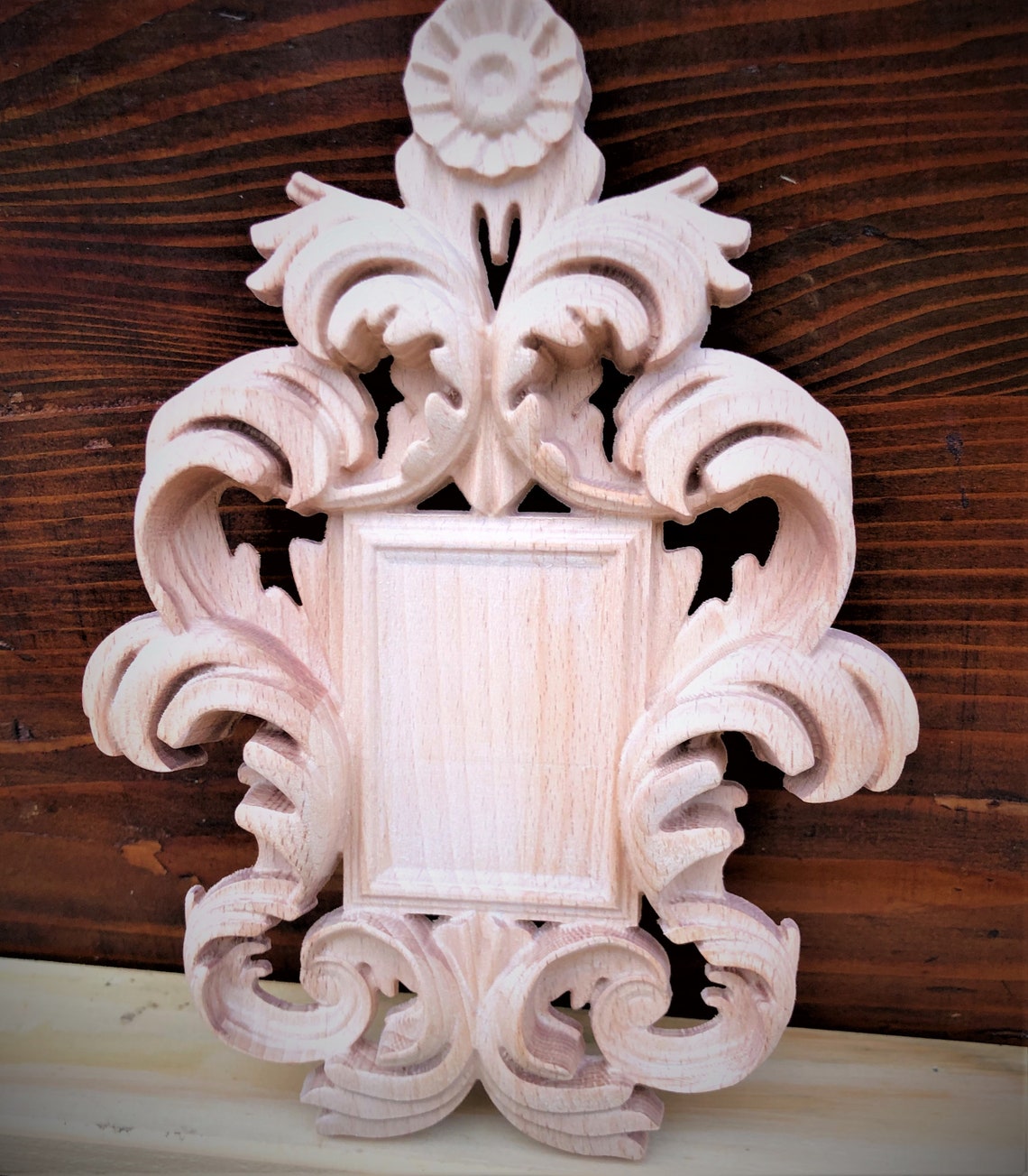 Wooden Ornament Frame Unfinished Wood Shape for Arts Etsy