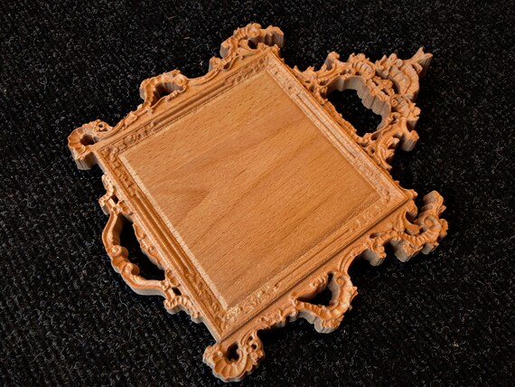 Wooden Ornament Frame Unfinished Wood Shape For Arts Etsy