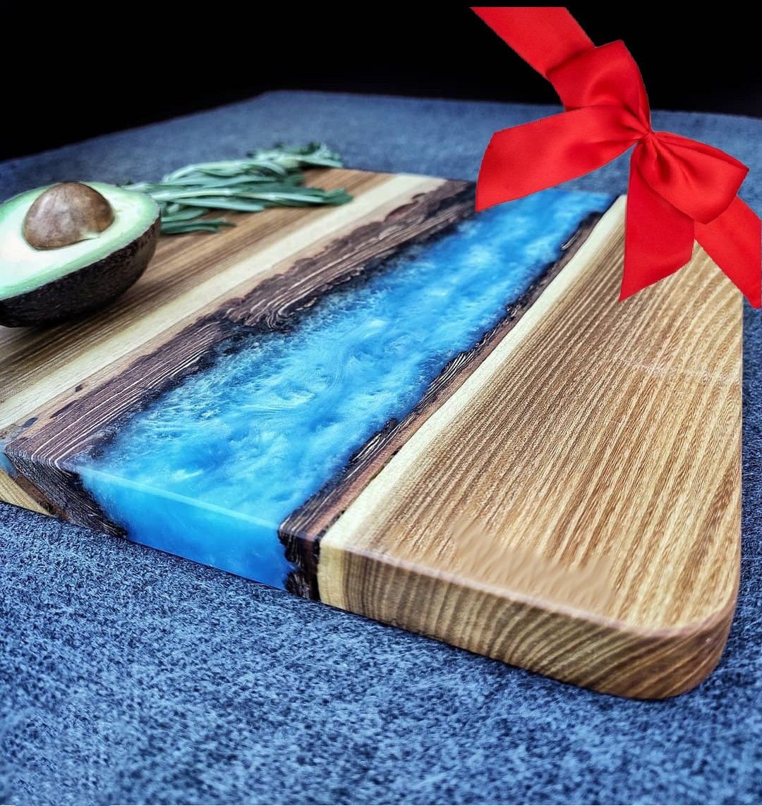 Epoxy Resin Board Handcrafted River Board 300 X 250 X 18mm Etsy