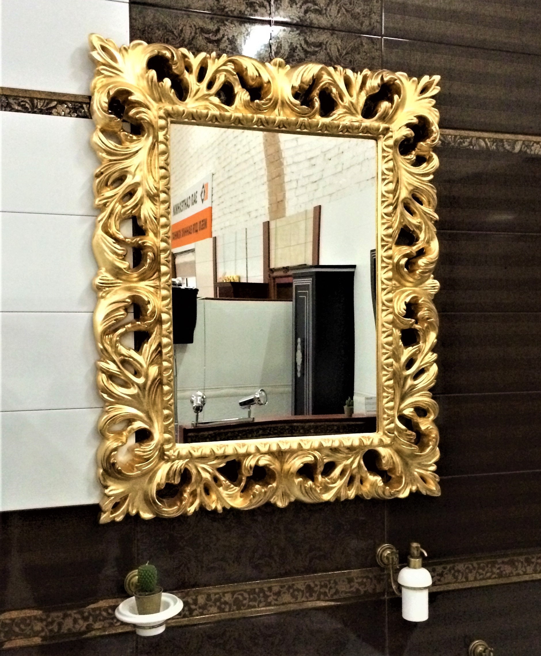 Espejo pequeño antiguo, espejo decorativo de montaje en pared, marco  ovalado, espejos colgantes vintage para dormitorio, sala de estar,  decoración de