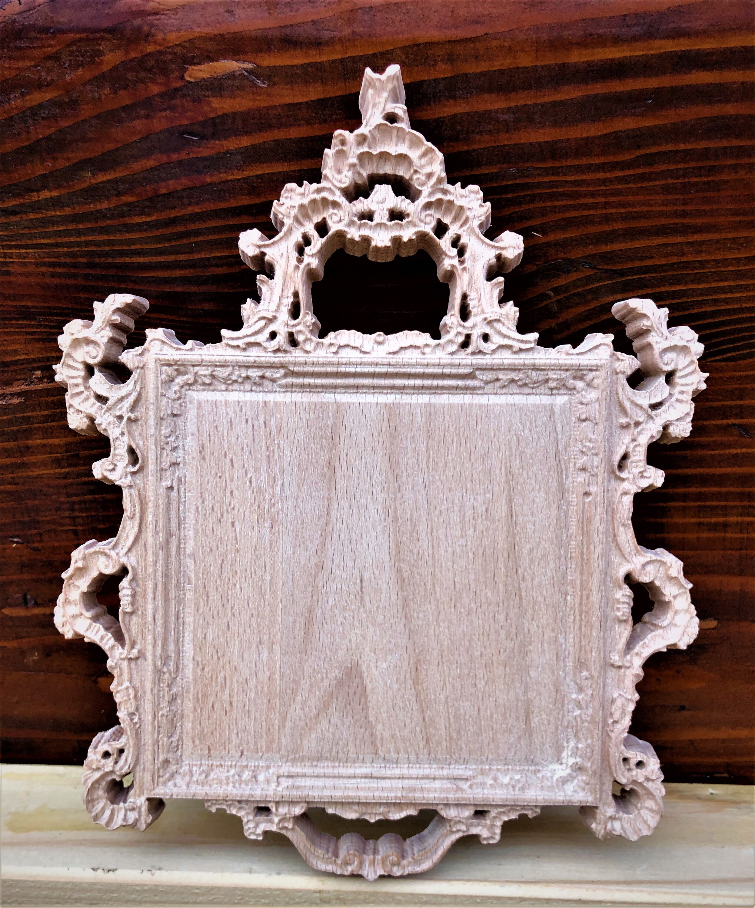 Wooden Ornament frame Unfinished Wood Shape for Arts Etsy